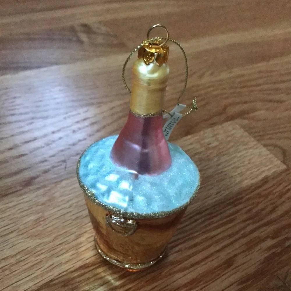 NWT Anthropologie CHEERS Champagne Bucket Ornament Christmas